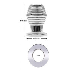 Generique Plug Tunnel en métal Thread Hollow S 6 x 4 cm